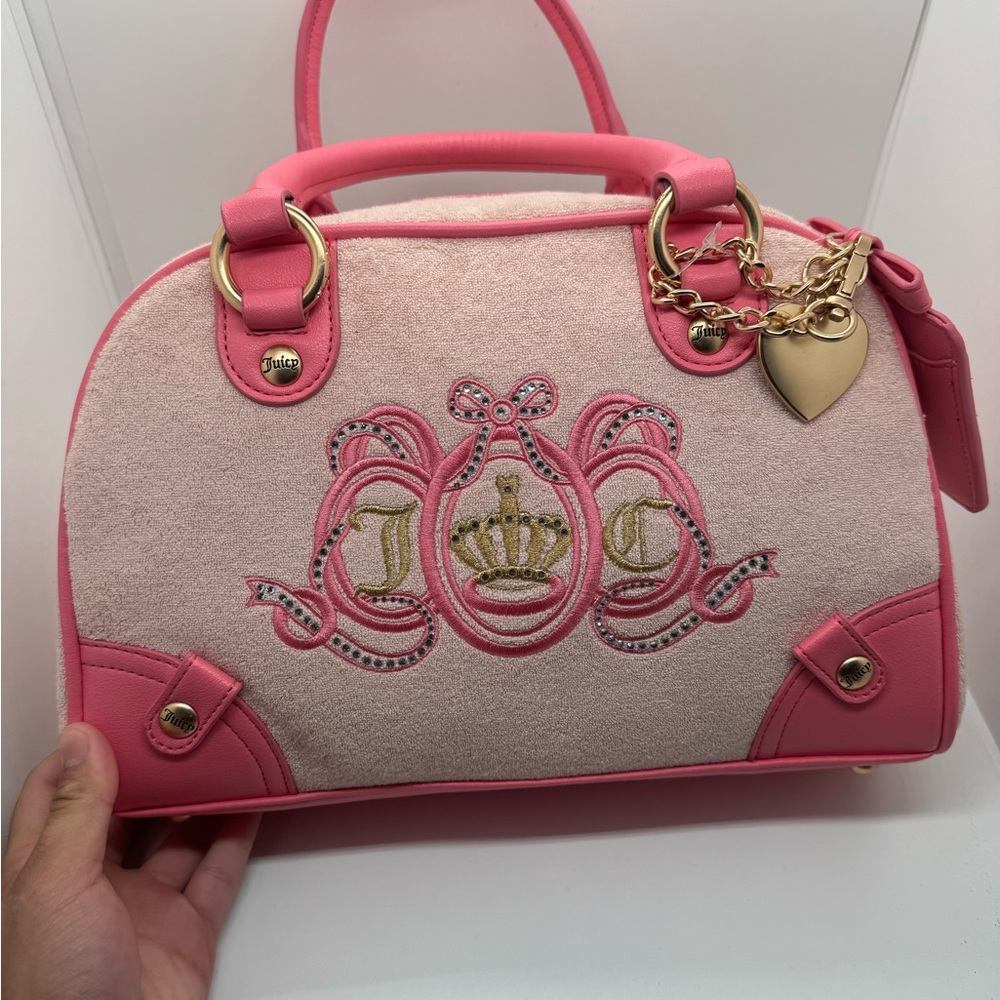 Juicy Couture Lovers Club Daydreamer Shoulder Bag Tote Handbag Charms Bow NWT - Picture 5 of 6